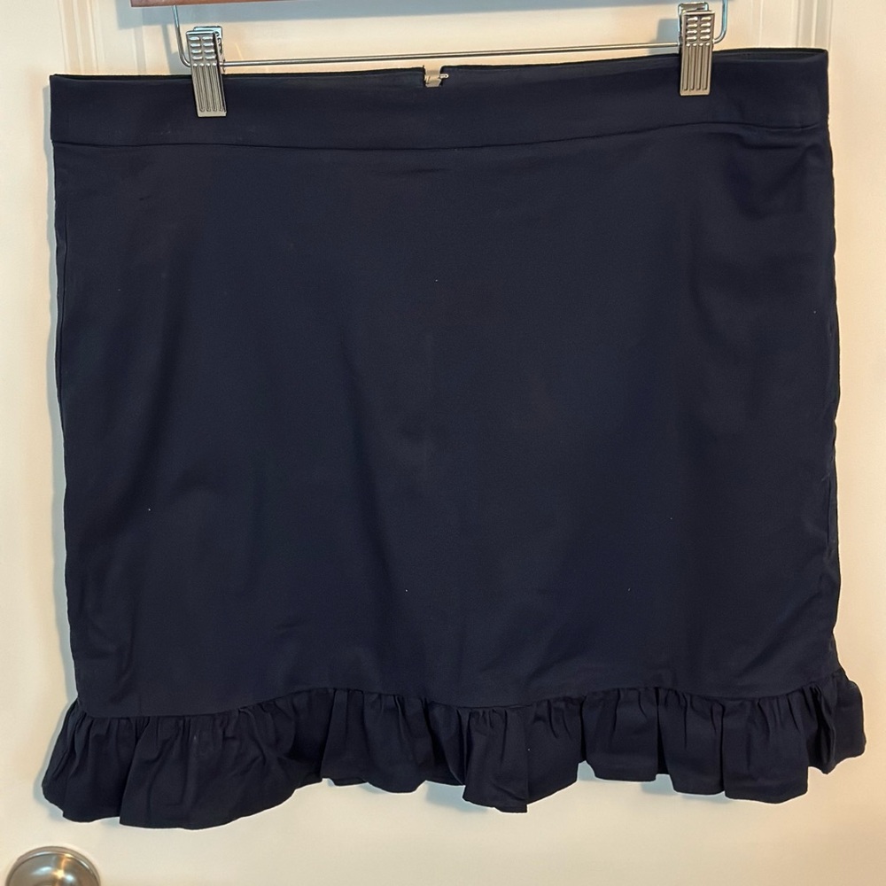 J Crew Cotton Ruffle Bottom Skirt